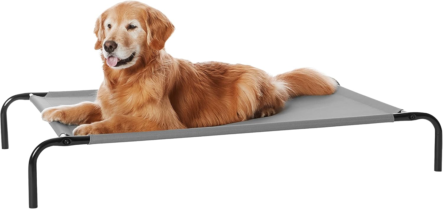 Amazon Basics Cama Elevada Refrescante para Perro, Large 130x80x19 cm