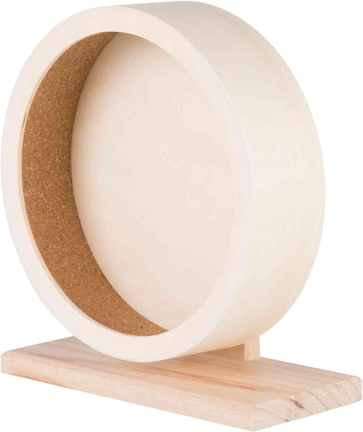 Trixie Rueda de Ejercicio de Madera y Corcho para Roedores – ø 21 cm